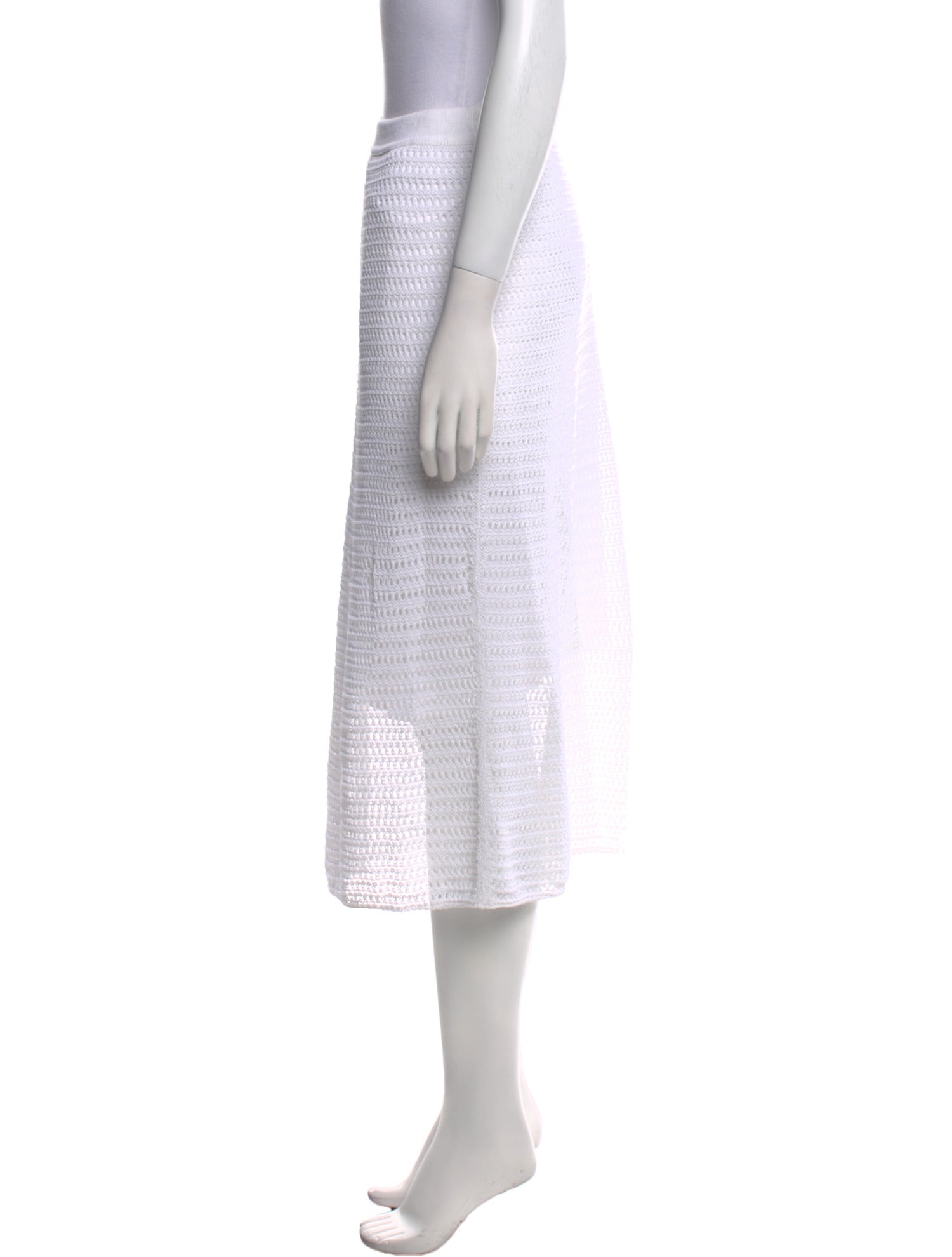 Vince Crochet Trim Midi Length Skirt