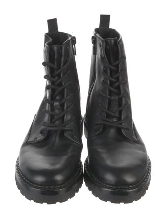 Vince Leather Combat Boots