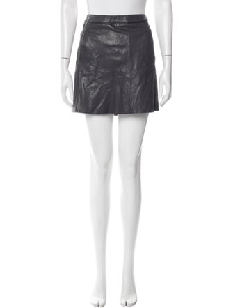 Vince Leather Mini Skirt