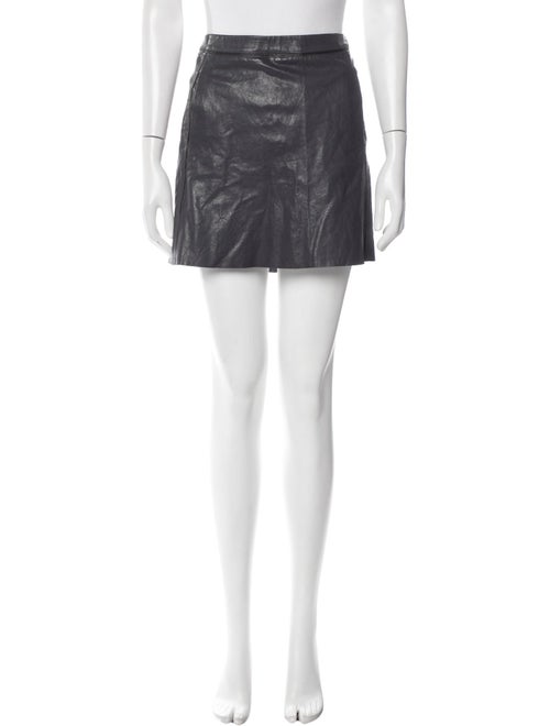 Vince Leather Mini Skirt