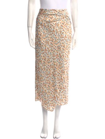 Vince Floral Print Midi Length Skirt