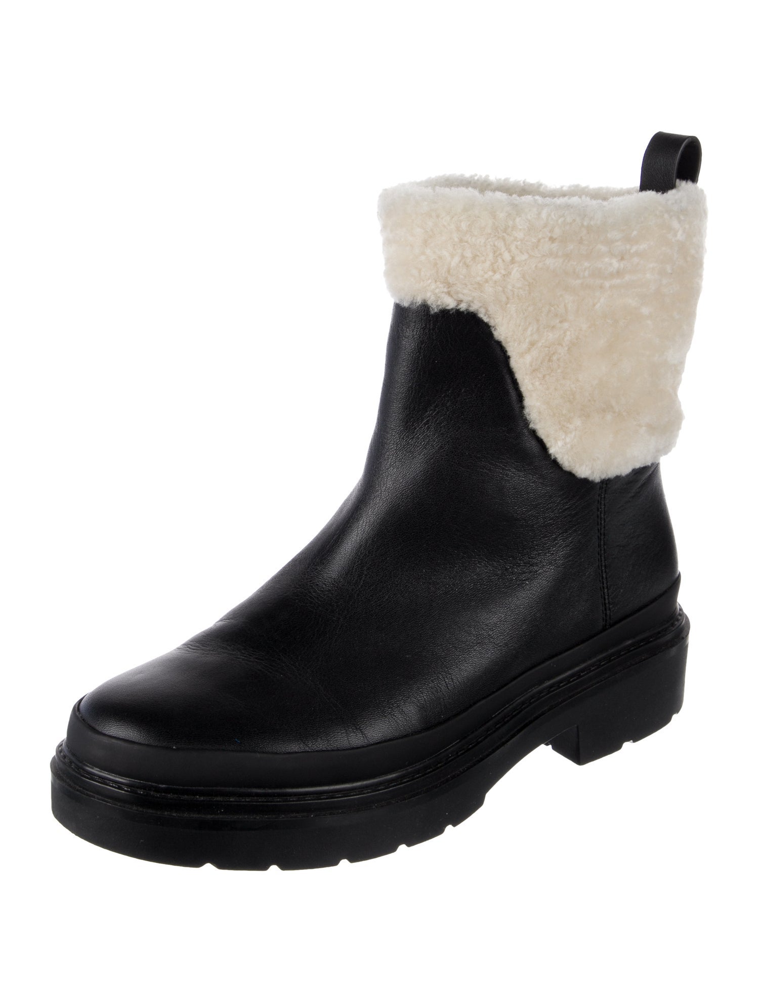 Vince Leather Colorblock Pattern Boots