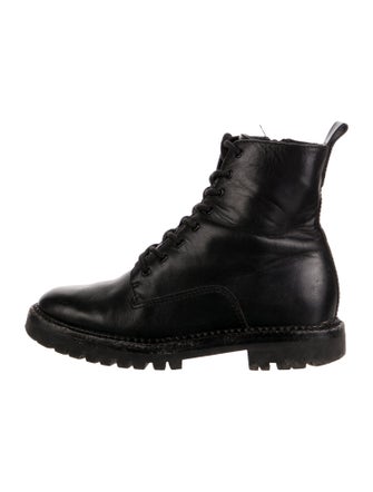 Vince Leather Combat Boots