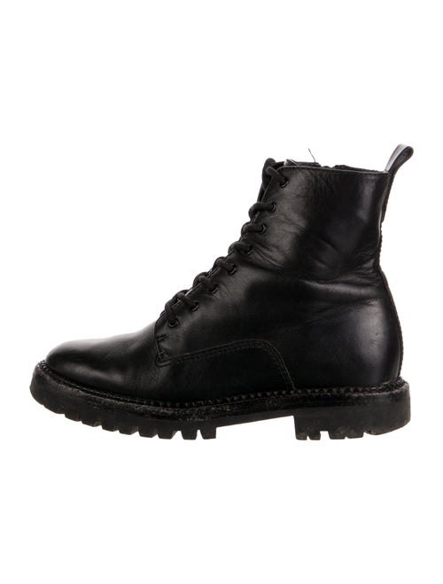 Vince Leather Combat Boots