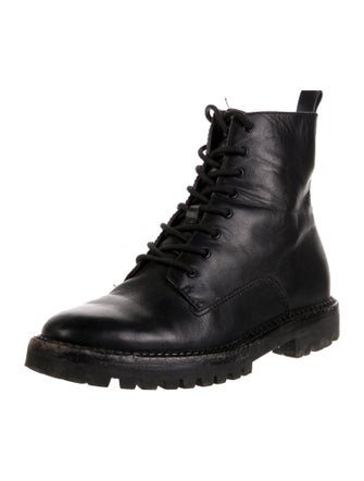 Vince Leather Combat Boots