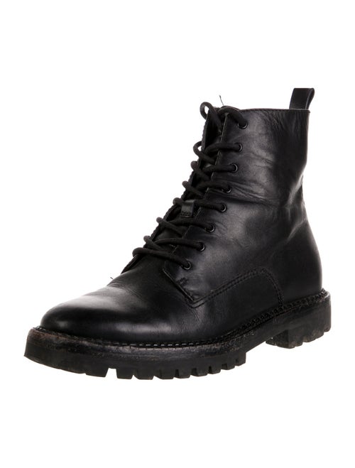 Vince Leather Combat Boots