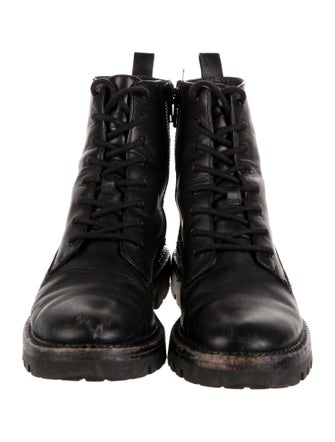 Vince Leather Combat Boots