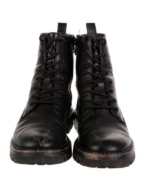 Vince Leather Combat Boots