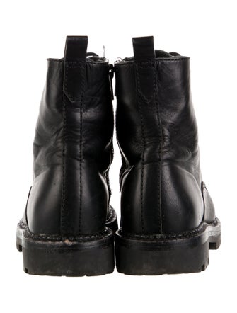Vince Leather Combat Boots