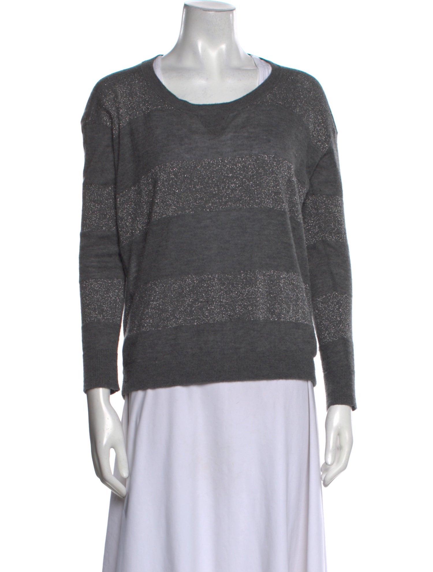 Vince Striped Scoop Neck Sweater