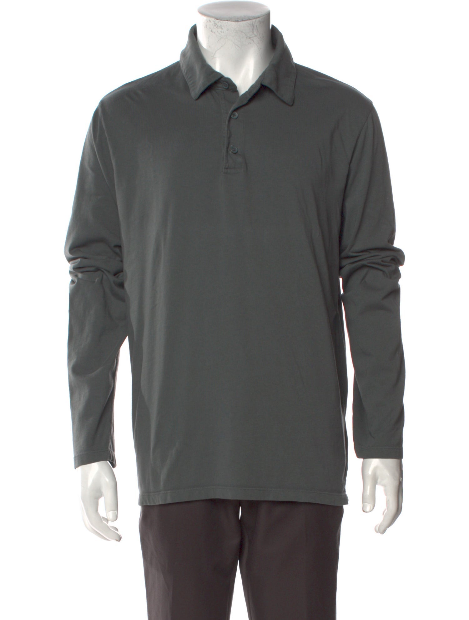 Vince Collar Long Sleeve Polo Shirt