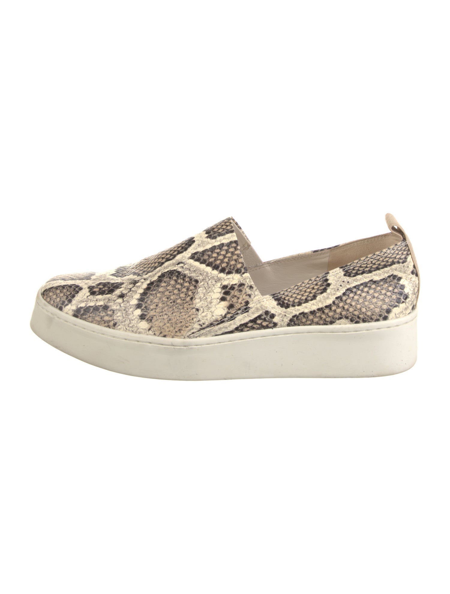 Vince Leather Animal Print Sneakers