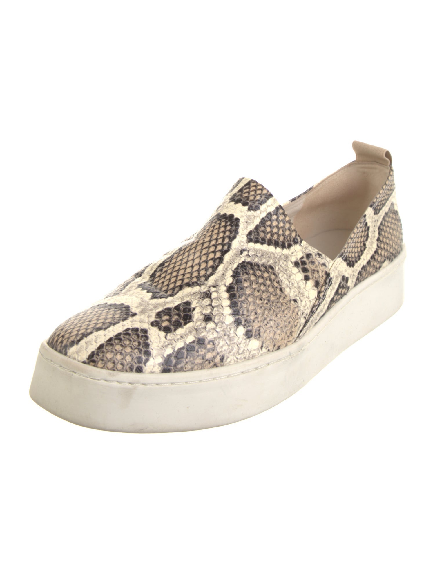 Vince Leather Animal Print Sneakers