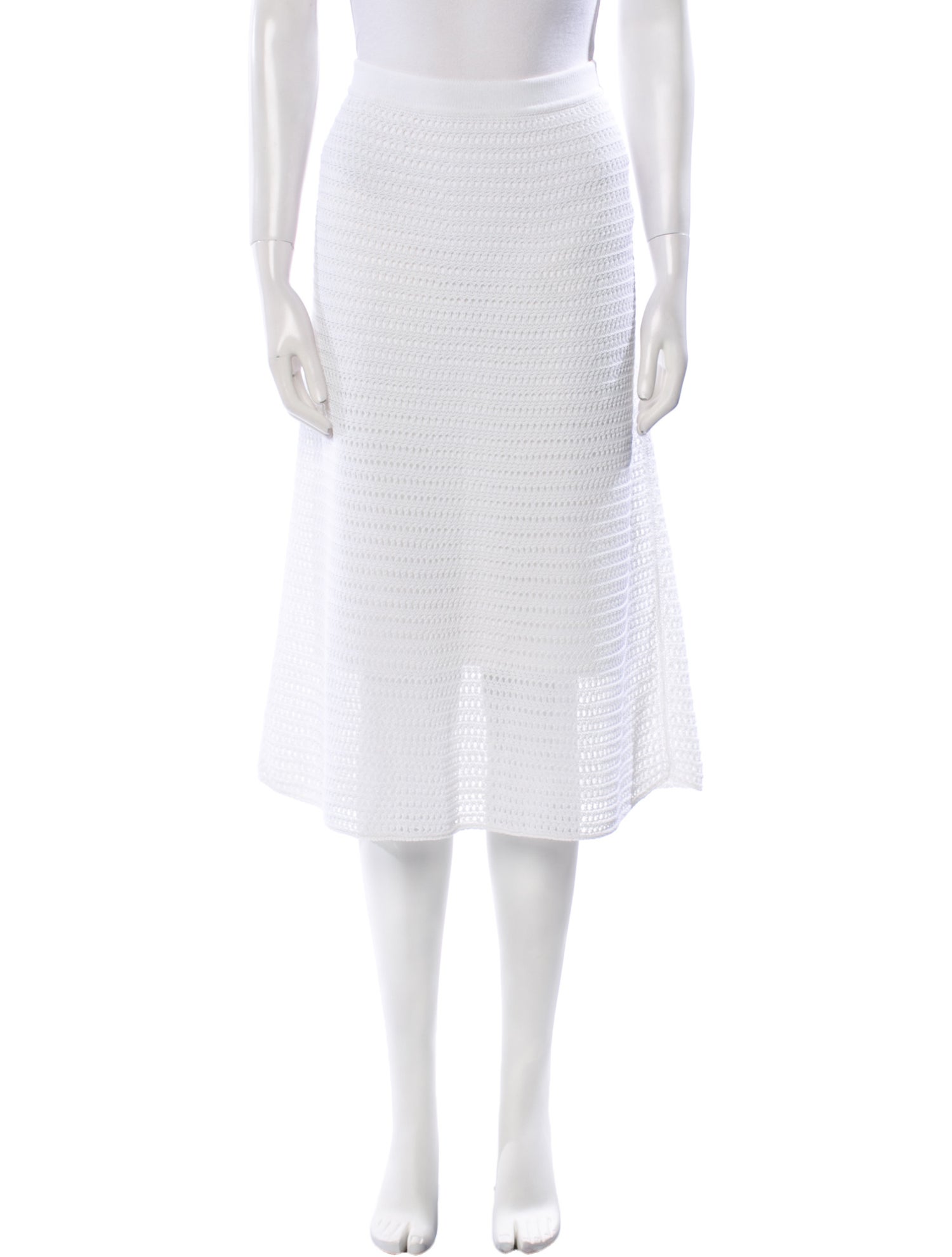 Vince Crochet Trim Midi Length Skirt