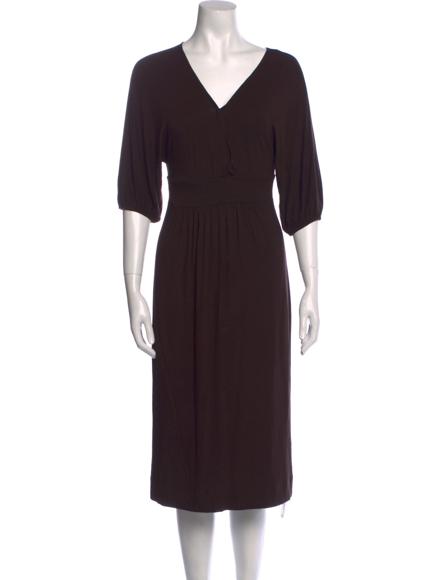 Vince V-Neck Knee-Length Dress