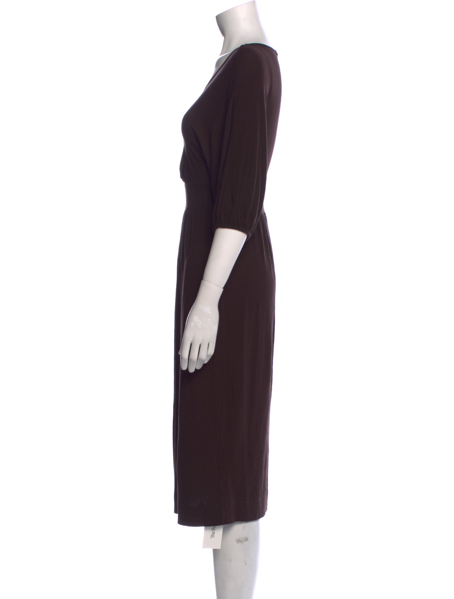 Vince V-Neck Knee-Length Dress