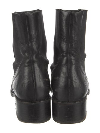 Vince Leather Combat Boots