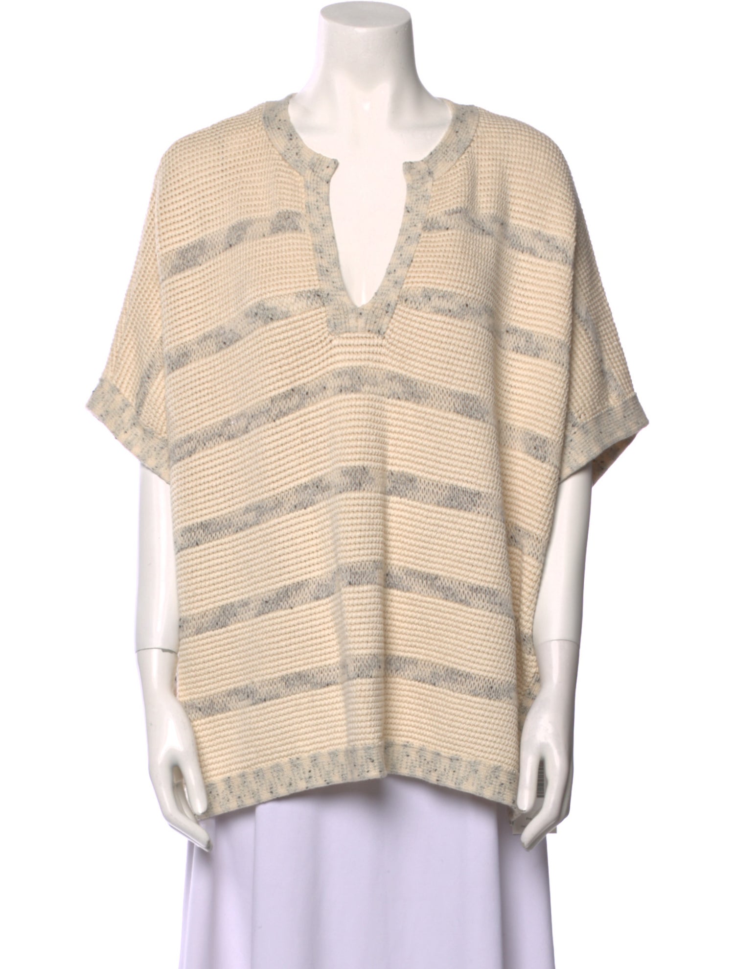 Vince Striped V-Neck Sweater w/ Tags