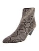 Vince Embossed Leather Animal Print Boots