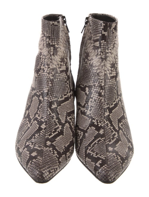 Vince Embossed Leather Animal Print Boots