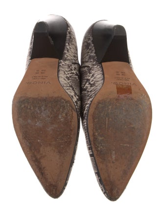 Vince Embossed Leather Animal Print Boots