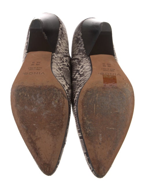 Vince Embossed Leather Animal Print Boots