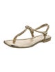 Vince Leather T-Strap Sandals