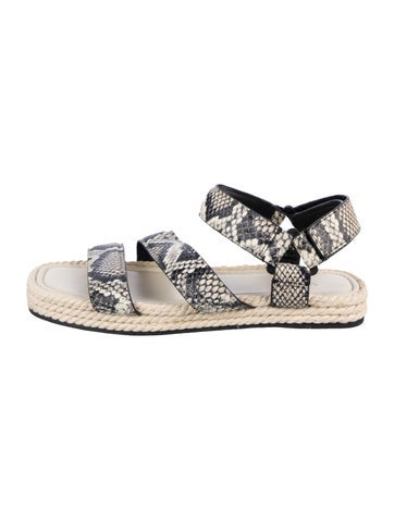 Vince Sandals Leather Animal Print Espadrilles US 7 |