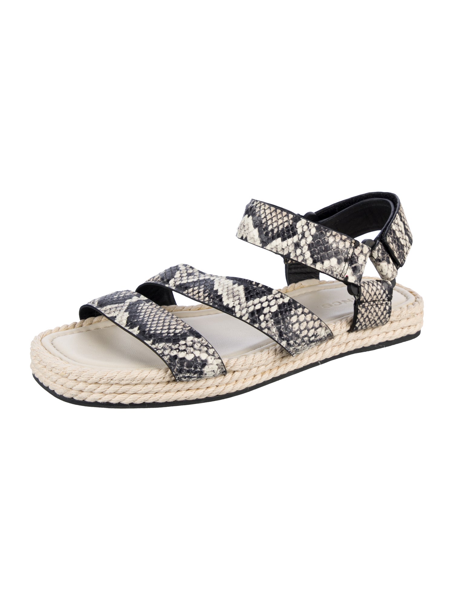 Vince Leather Animal Print Espadrilles