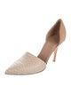 Vince Embossed Leather D'Orsay Pumps