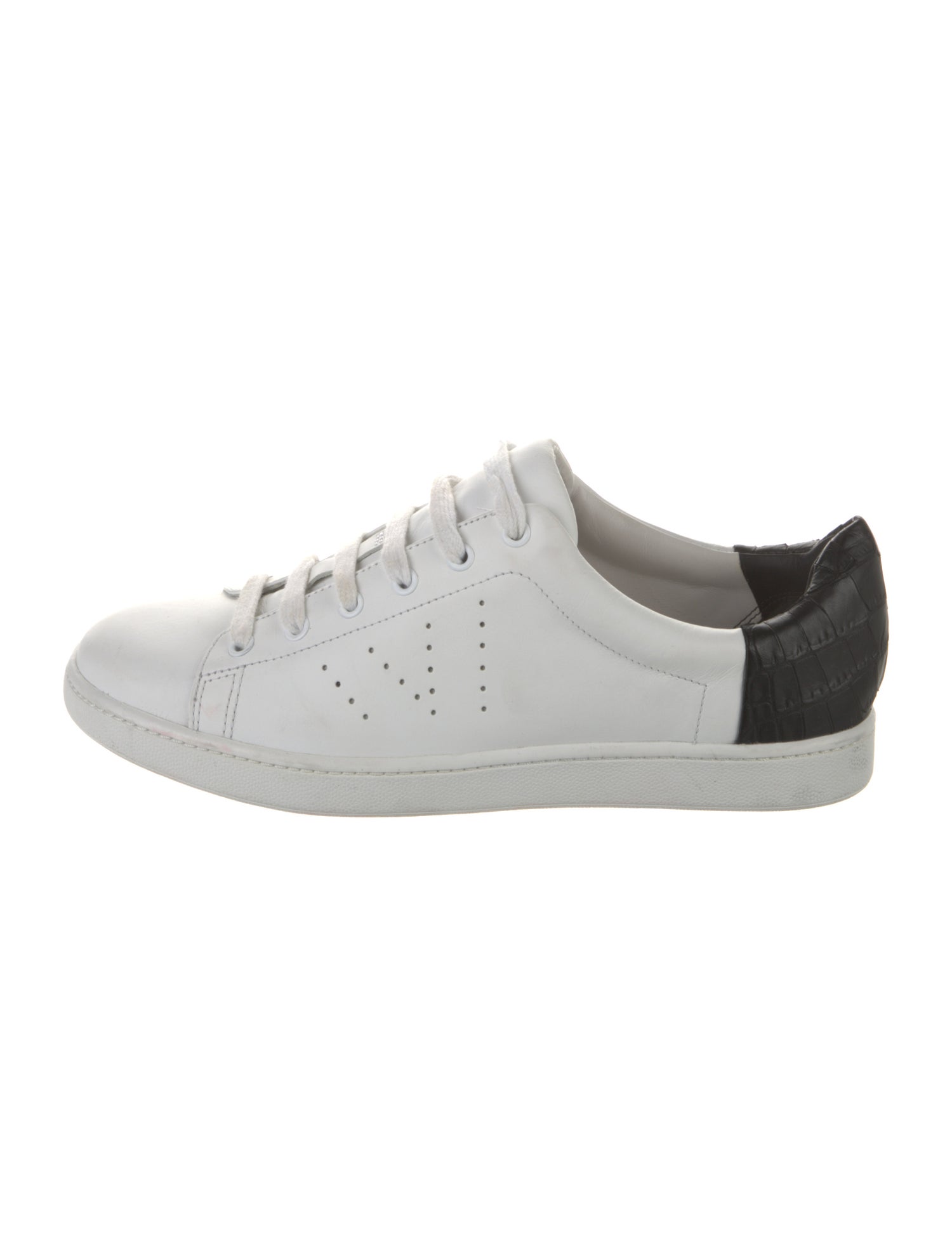 Vince Leather Colorblock Pattern Sneakers