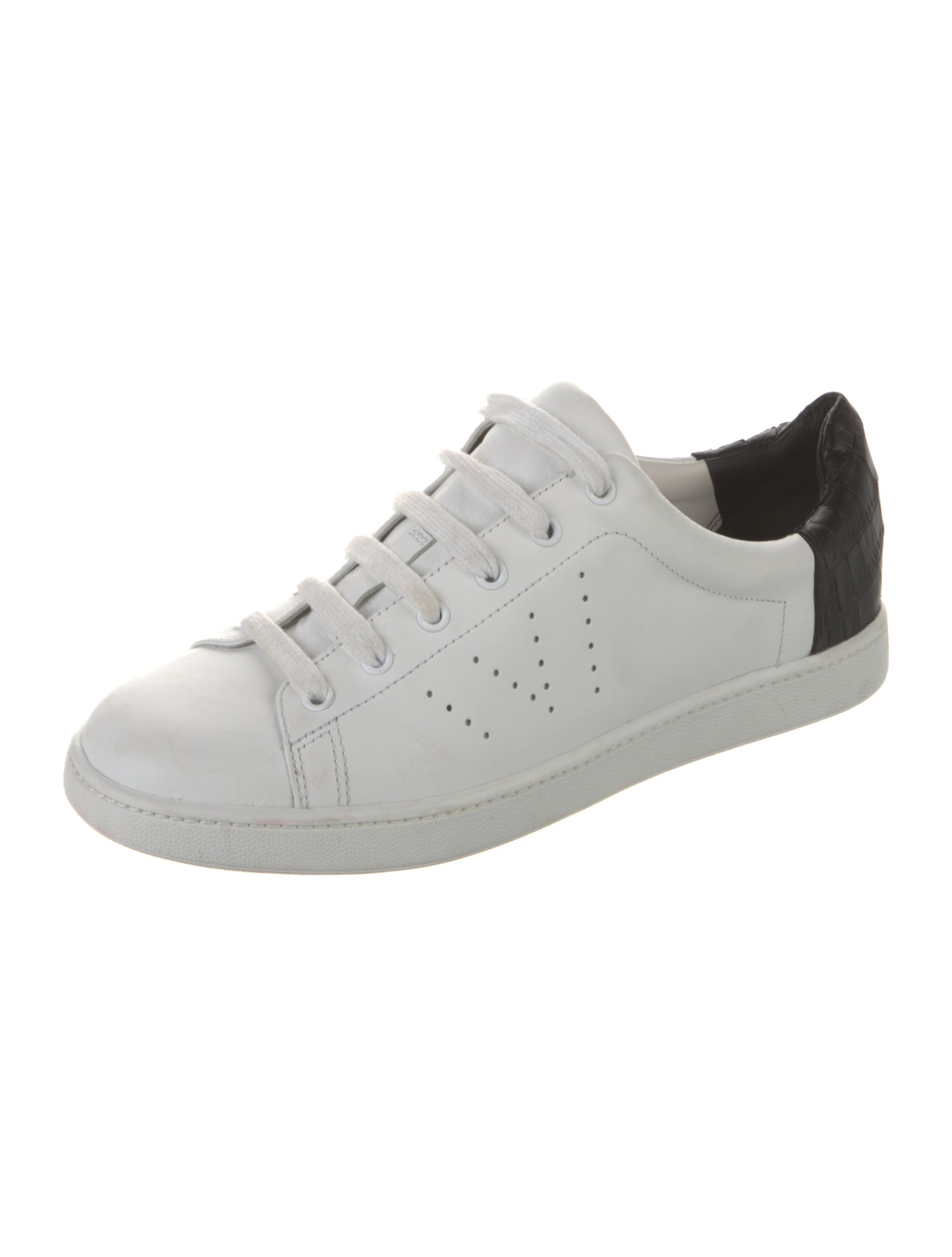 Vince Leather Colorblock Pattern Sneakers