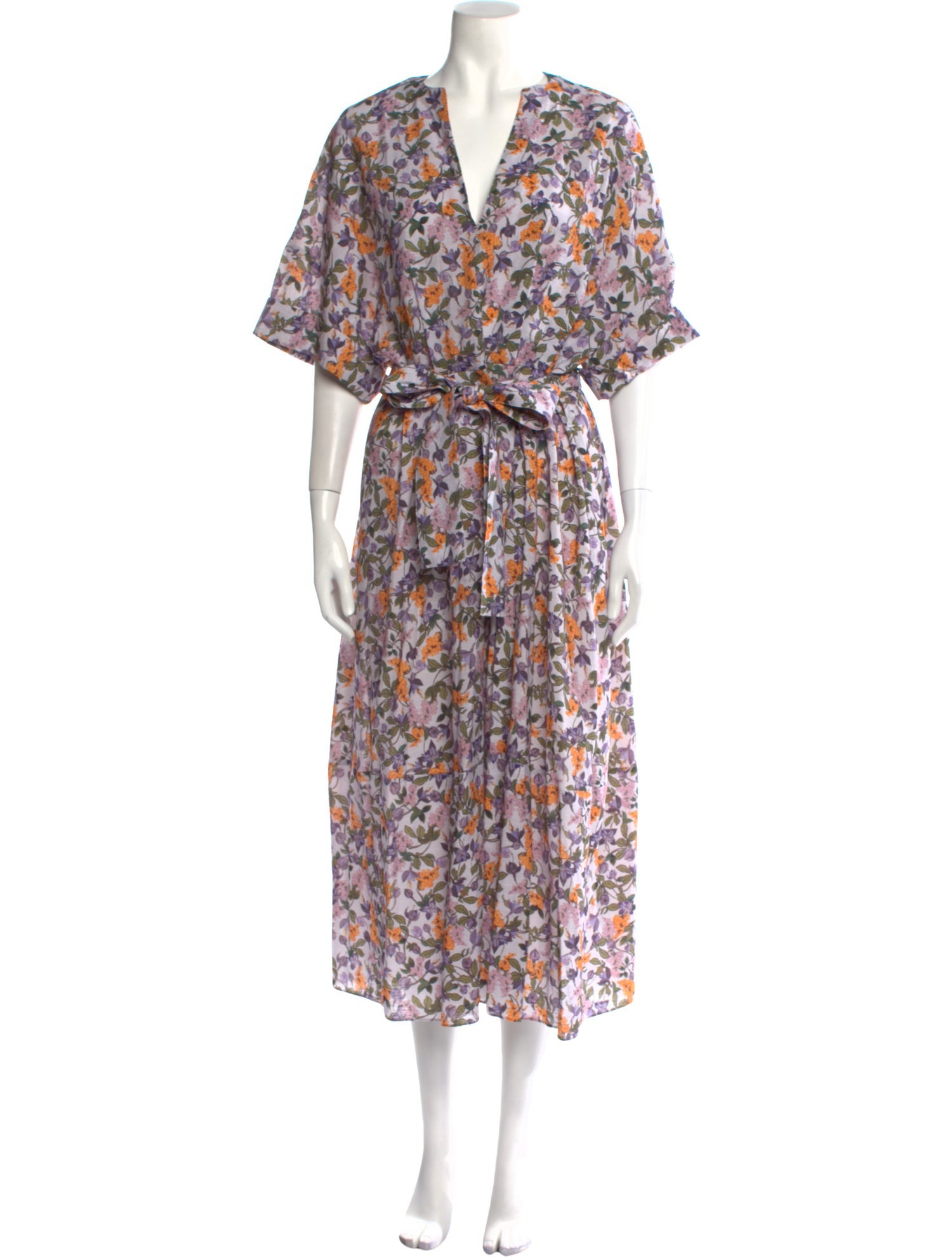 Vince Floral Print Long Dress