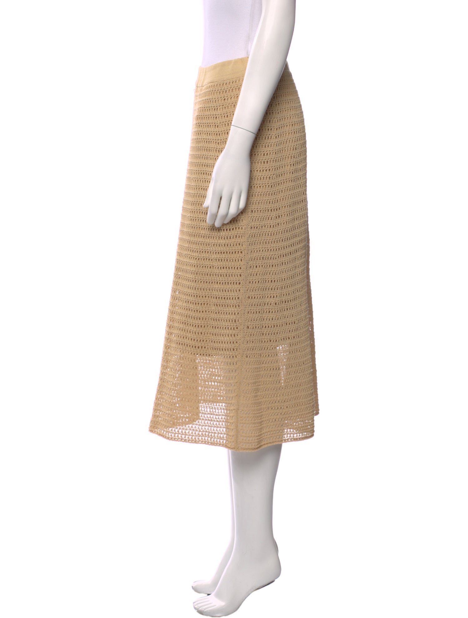 Vince Crochet Trim Knee-Length Skirt