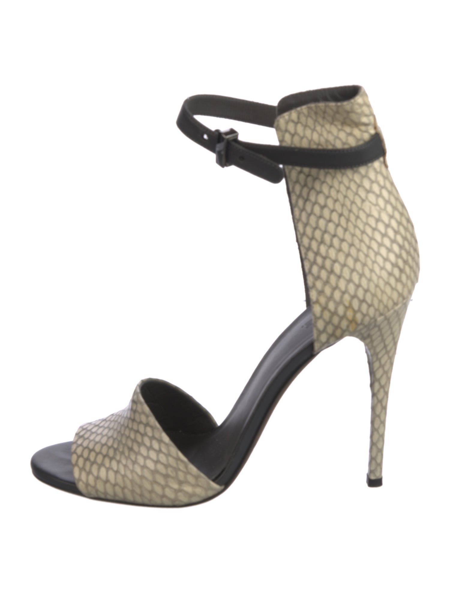 Vince Embossed Leather Sandals