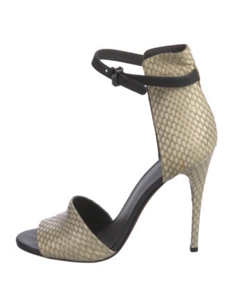 Vince Embossed Leather Sandals