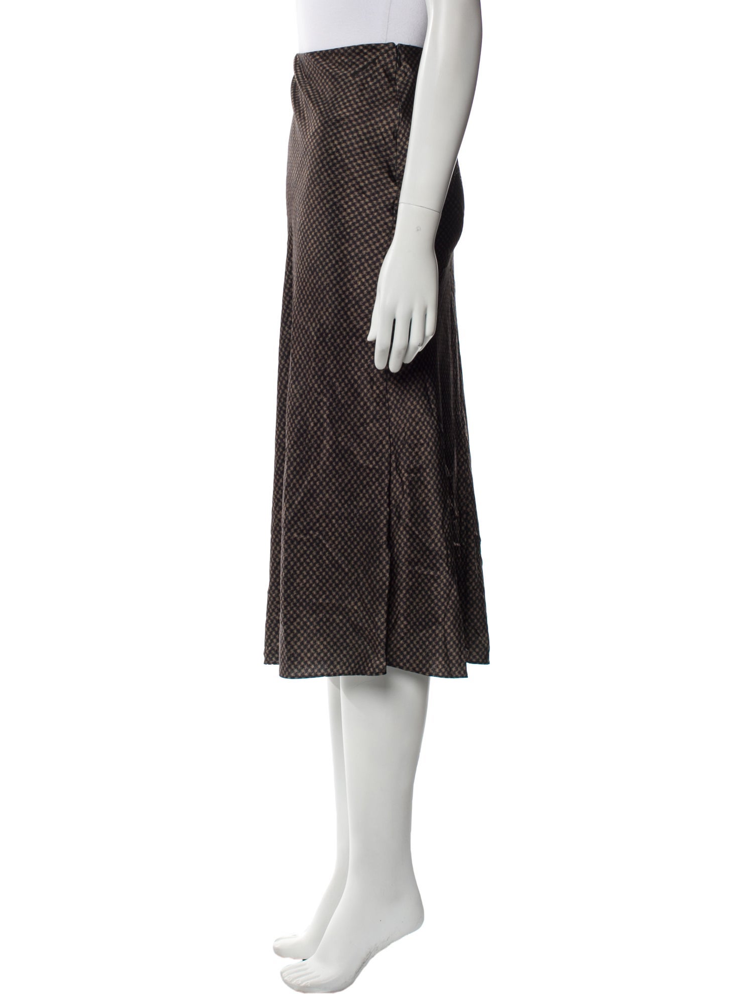 Vince Polka Dot Print Midi Length Skirt