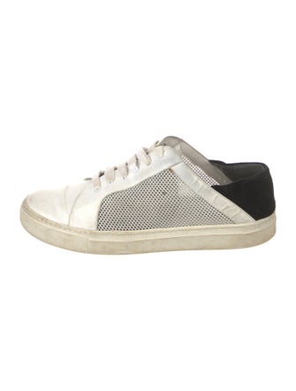 Vince Leather Colorblock Pattern Sneakers