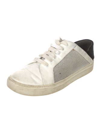 Vince Leather Colorblock Pattern Sneakers