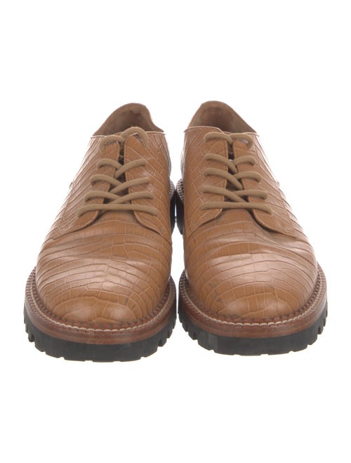 Vince Leather Animal Print Lace-Up Boots