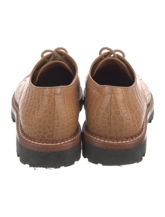 Vince Leather Animal Print Lace-Up Boots