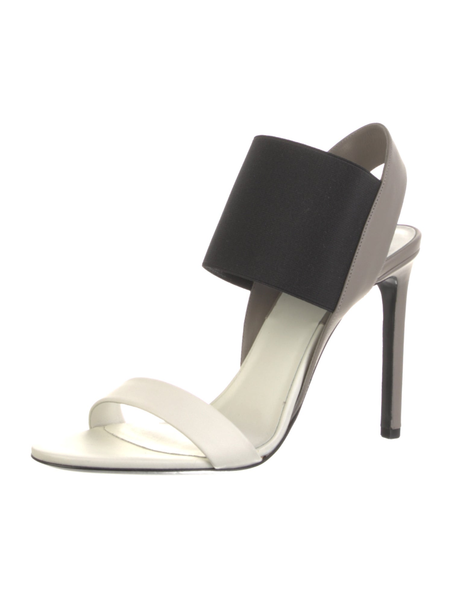 Vince Leather Colorblock Pattern Slingback Sandals