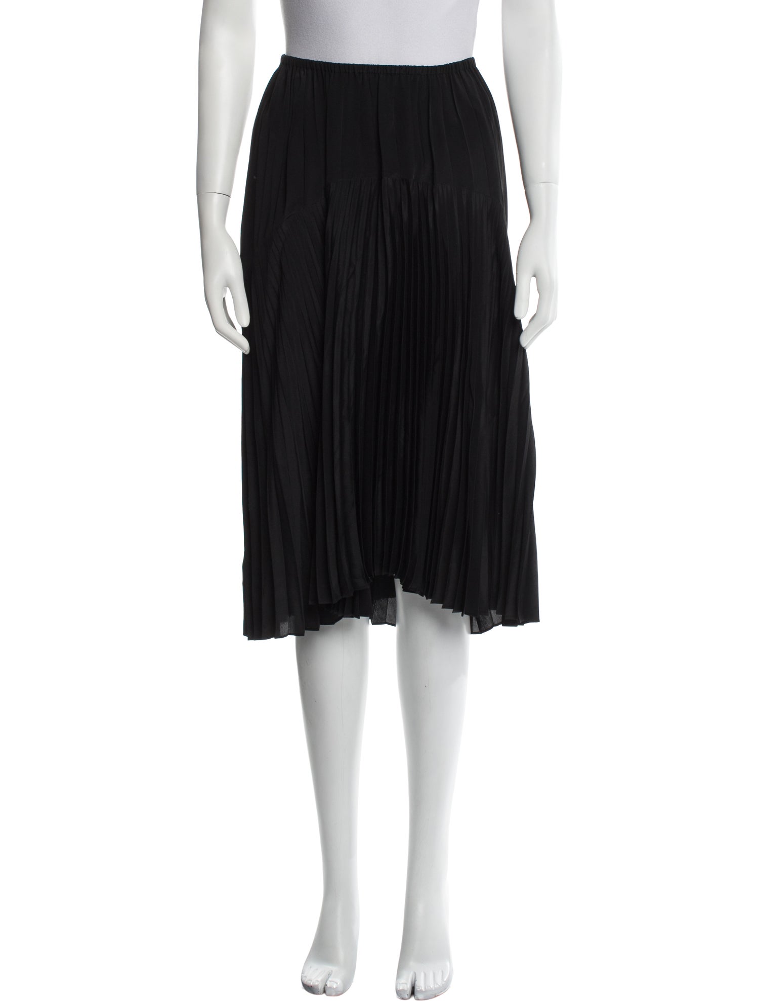 Vince Pleated Accents Knee-Length Skirt