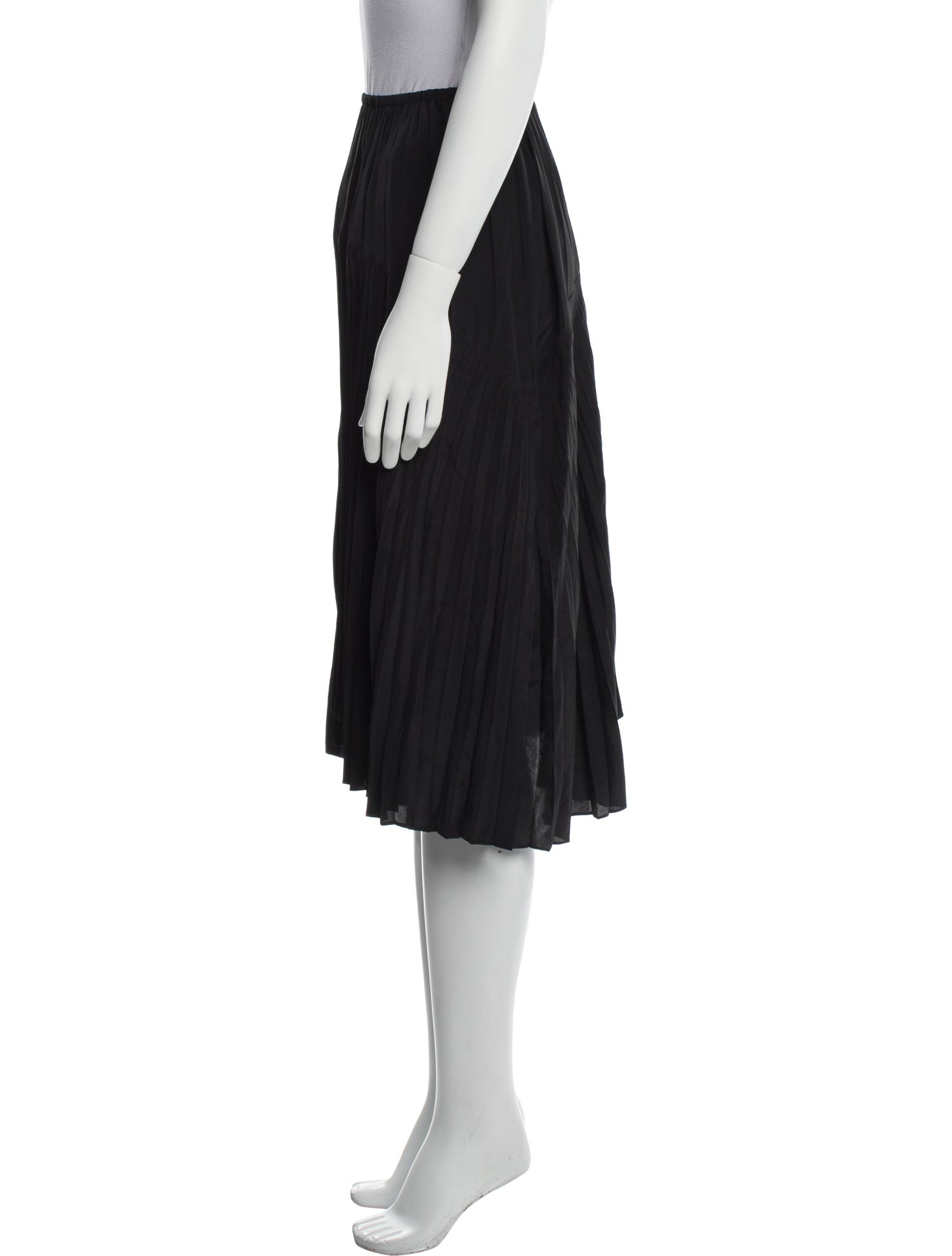 Vince Pleated Accents Knee-Length Skirt