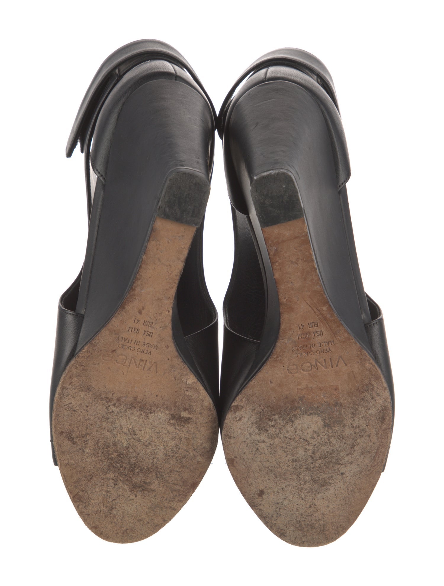 Vince Leather Slingback Pumps