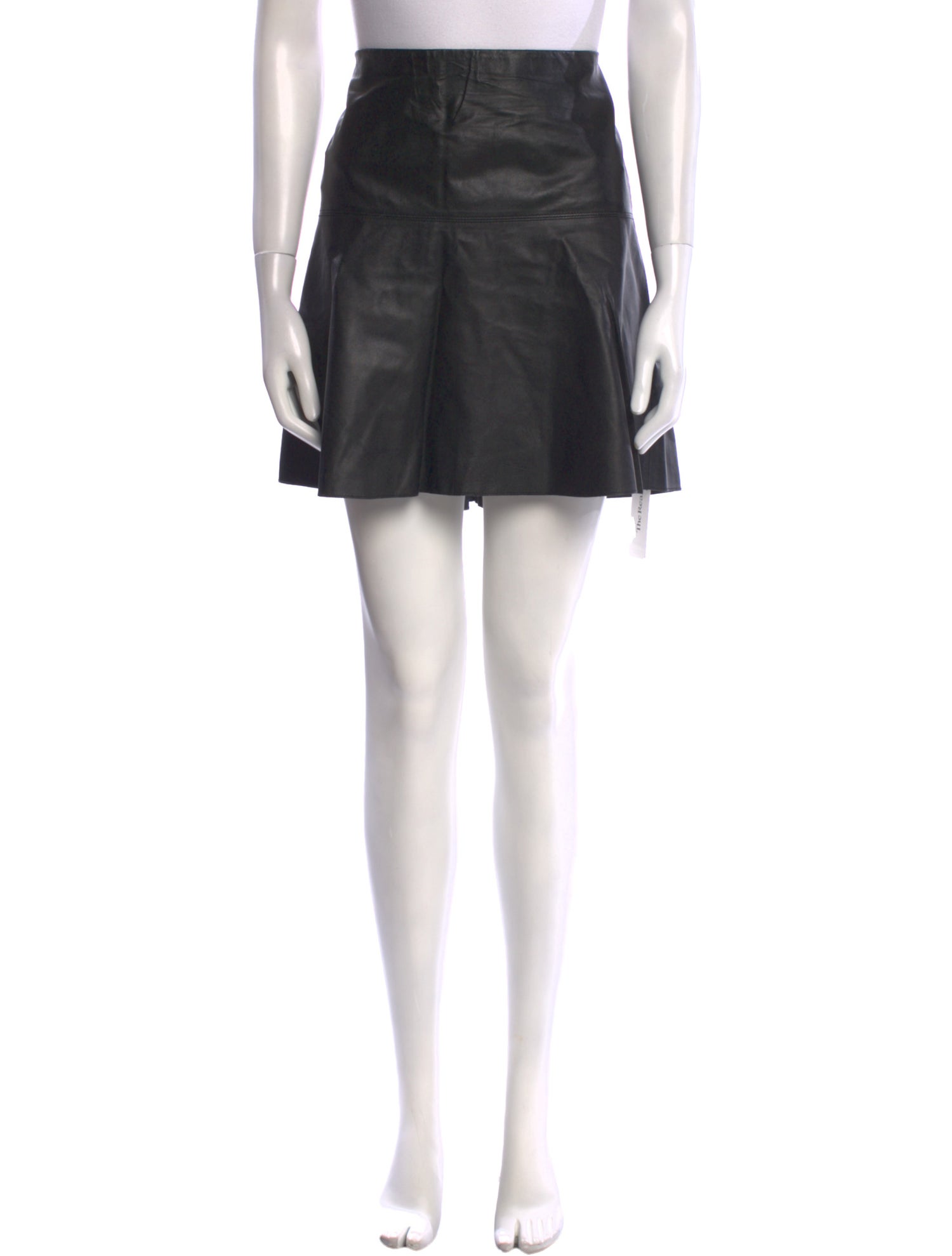 Vince Lamb Leather Mini Skirt