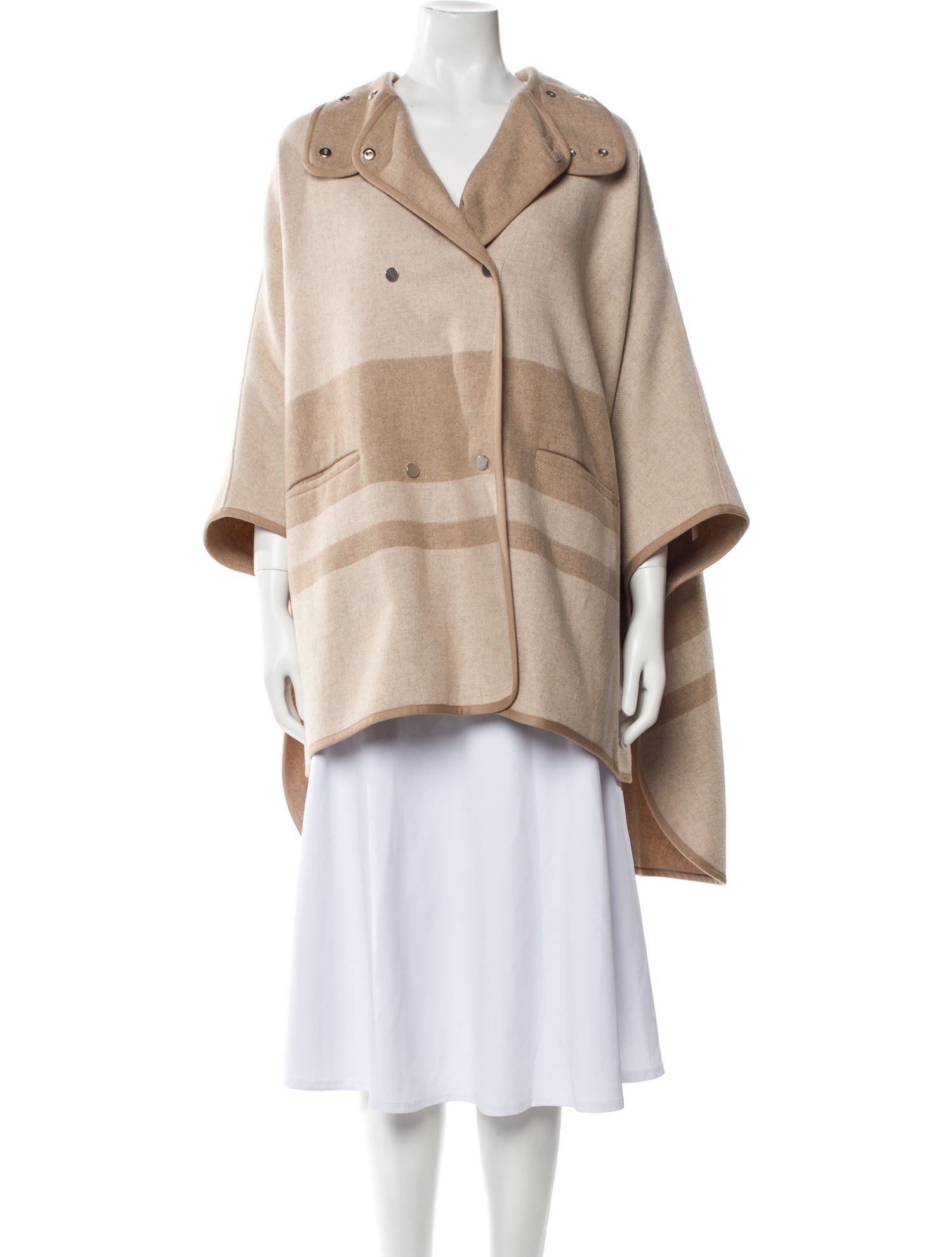 Vince Wool Striped Coat