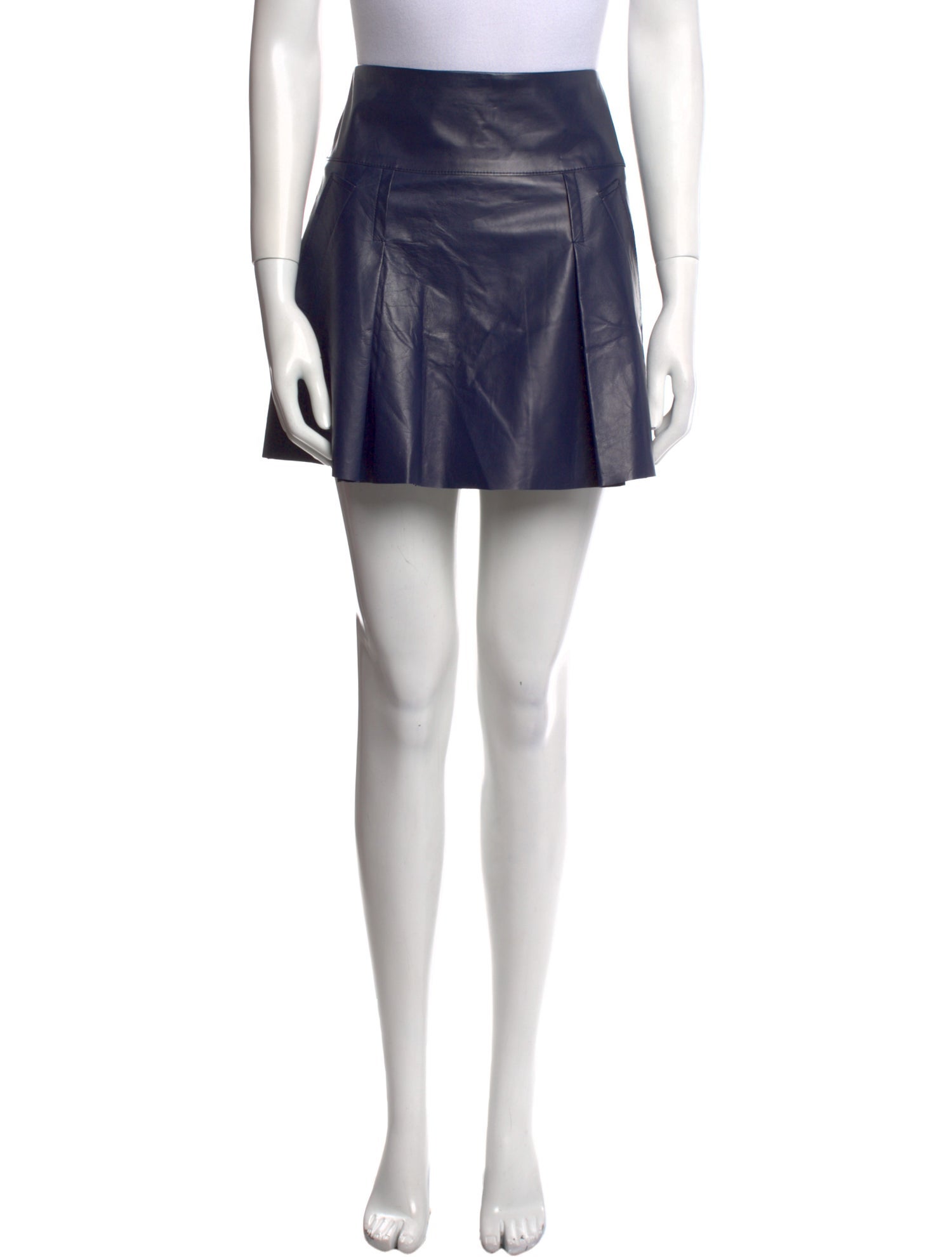leather pleated skirt 60