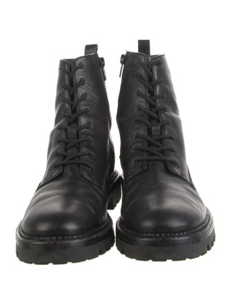 Vince Leather Combat Boots