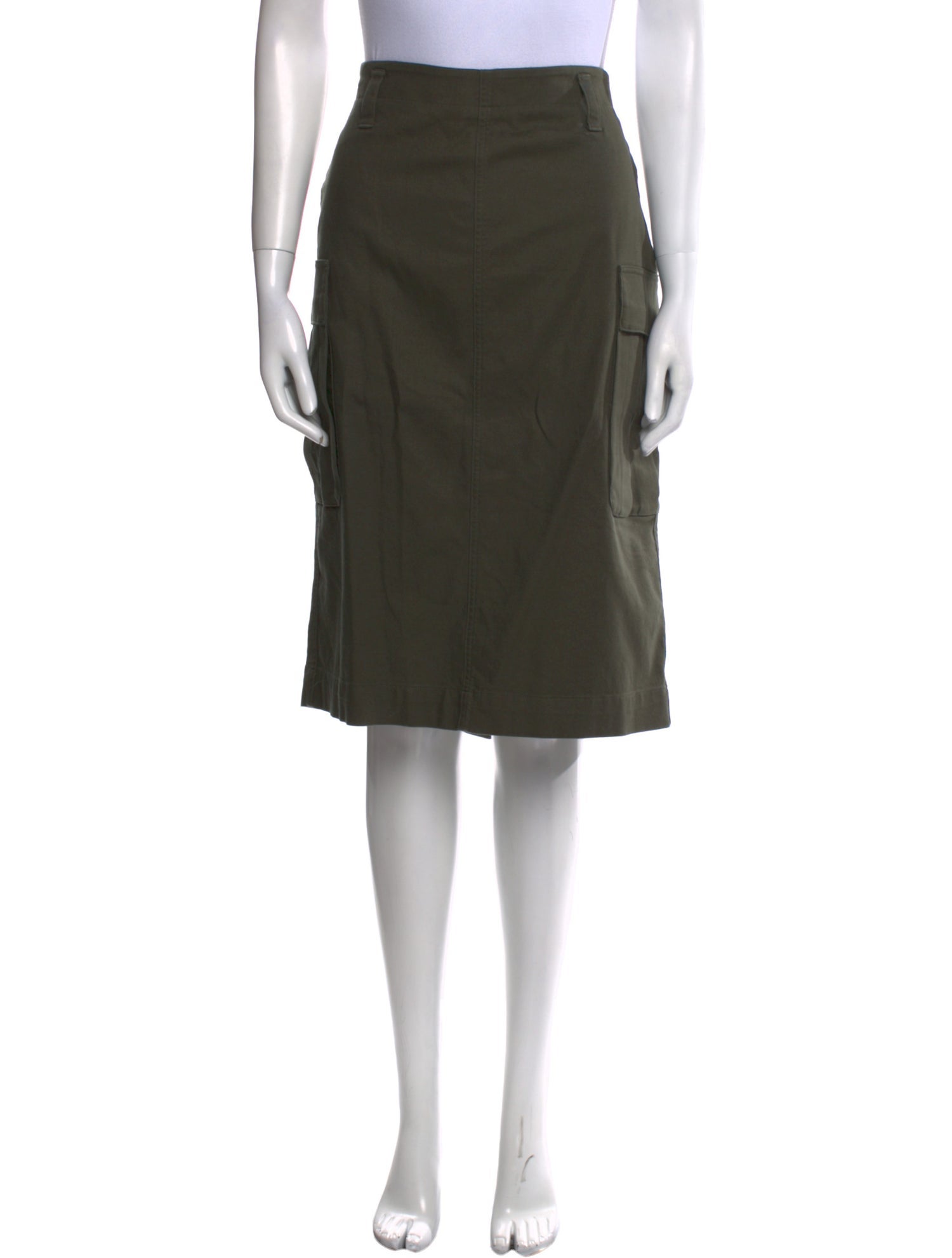 Vince Pleated Accents Knee-Length Skirt